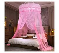 Princess Mosquito Net Canopy for Kids, ct Protection Bed Canopy - Pink Dome Mosquito Net for Girls' Bedroom, 1.8x2.0m - Safe & Stylish Bug Barrier