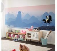 Mickey Mouse Wallpaper Wall Mural 137x110 inch beige unisex Disney kids bedroom