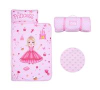 Princess Nap Mat for Kids Girls-Pillow,Mat,Blanket All in One-Children Sleeping Bag for Nursery Daycare Travel,Gift for Christmas Birthday