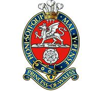Princess of Wales Royal Regiment (SK8) Military Waterproof Vinyl Stickers Decal PWRR Veteran Squaddie Army 100mm x 65mm
