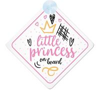 Princess on Board Car Sign - Princess 024 Design with Strong Suction Cup | QG Ltd