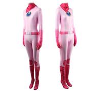 Princess Peach Cosplay Bodysuit Halloween Anime Costume OnePiece Anime Roleplay Fancy Outfits Jumpsuit