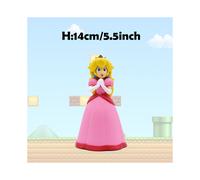 (Princess Peach, No Box) Super Mario Action Figure Bowser Princess Peach Anime Game All Star Collection Model Toy for Children