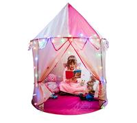 Princess play tent; multi-coloured Star lights & toy rainbow frog; compact size; 105 centremetres wide; pop up Tent for Kids. princess toys. playhouse. toys for 3 4 5 6 7 year old girls tents