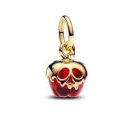 Princess Poisoned Apple Dangle Charm 925 Silver Compatible with Pandora Charms, Trollbeads, Chamilia, Biagi and Many Other UK Charm Bracelets.