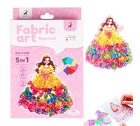Princess Poke Art Craft Kits for Kids, Arts and Crafts for Kids Ages 5-12, DIY Creative Activity with a Bag of Fabric Pieces, Mess-Free Crafts, Ideal Birthday Gift for 6 7 8 9 10 Year Old Girls & Boys