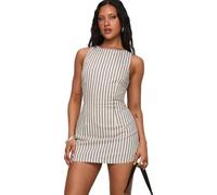 Princess Polly womens Yumiko Romper Brown Stripe, Brown Stripe, US 4