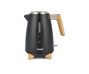 Princess Pure Kettle - 1.7 L - Bamboo Design - 360° Rotatable - 3000 W - Matte Black