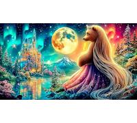 princess Puzzle Game 1000 Piece Recycled Paper Impossible Hard Difficult Challenging for The Whole for Women, Gifts for Men 38x52cm/1000pcs