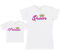 Princess & Queen - Create a Matching Mum & Baby T-Shirt Gift Set - One Piece - Part of Set - White - 3-6 Months