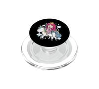 Princess riding a Unicorn Horse PopSockets PopGrip for MagSafe
