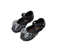 Princess Shoes for Girls Mary Jane Shoes Bow Ballet Flats Glitter Sparkly Dress Flat Wedding Party Pumps Princess Dolly Dollie Ballet Ballerina