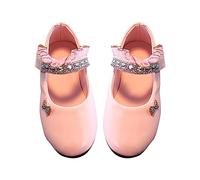 Princess Shoes Girls Non-Slip Sole Black Dance Slippers Children's Evening Shoes Comfortable Slippers Breathable Heel Shoes Soft Sole Dance Slippers Lightweight Girls Shoes, RD1, 10 UK Child