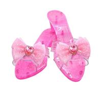 Princess Shoes Set, Cosplay Prop Heels, 2.36in Pretend Play Footwear, Glitter Crystal Finish, Comfortable Slip on Design for Stage, Masquerade, Special, Occasion, Carnival, School, Character