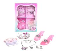 Princess Shoes Set Toddler - Heels Collection for , Dress Shoes Players, Girl Costume Kit | Princess Shoes Set with Tiara and Anne Necklace