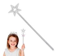 Princess Star Wand - Glittery Five-Pointed Magic Staff For Sparkling Fairy Costumes | Pretend Play Accessory, Ideal For Little Dancers, Masquerades, Birthday Parties & Creative Dress-Up