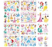 Princess Temporary Tattoos for Kids Girls Women Adult Party Favors Birthday decoration (8 Princess Temporary Tattoo Sheets) …