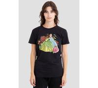 Princess Tiana And Cinderella In The Garden T-Shirt, Black Disney Black M