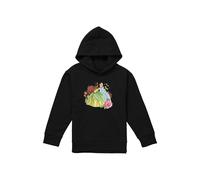 Princess Tiana And Cinderella In The Garden Youth Kids Pull-Over Hoodie, Black Disney Black 9-11 Years