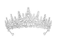 Princess Tiara Crown for Women - Silver Tiara with Crystal Rhinestone for Wedding, Birthday Party, Halloween, Carnival & Costume Parties