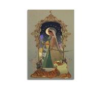 Princess Tiger Wall Art, Mystical Print, Fantasy Poster, Magical Canvas Picture, Enchanting Decor for Living Room Artistic Wall Mural Modern Hanging Decor Poster16x24inch(40x60cm)