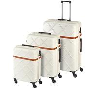 Princess Traveller Whistler, White, SML, Hard Shell Trolley with Swivel castors