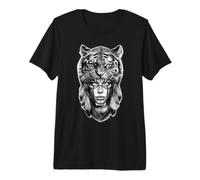 Princess Warrior Tiger Girl Native Premium T-Shirt