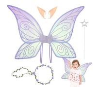 Princess Wings, Butterfly Fairy Wings for Children, Transformation Accessories for Halloween, Birthday, Christmas, Wedding, Role Play, Costume Accessory