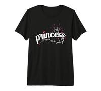 Princess with Crown and Flowers Girl Premium T-Shirt