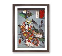 Princess Yaegaki By Utagawa Kuniyoshi Asian Japanese Framed Print | A3 Walnut Framed Wall Art | Ready to Hang | Asian Nature Picture | Living Room Bedroom Lounge Office