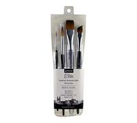 Princeton Watercolor Brushes Aqua Elite 4850 – Synthetic Kolinsky Sable, Short Handle, 4-piece