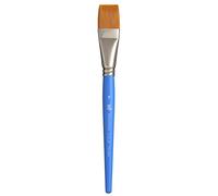 Princeton Art & Brush Select Synthetic Brush-Flat Wash 1-inch, Wood, Princeton Blue, Size 1 inch
