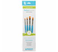 Princeton SelectArtiste Fine Art Multi-Technique Brush Set, 4 x Synthetic Brushes, Mixed Media, Ideal for Professionals & Students