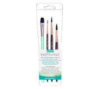 Princeton Artist Brush Neptune Series 4750 - Set of 4 Synthetic Squirrel Brushes for Watercolour