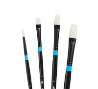 Princeton Aspen Fine Art Acrylic Brushes, Synthetic Bristle, 4 Piece Brush Set, Long Handle, Ideal for Professionals & Students