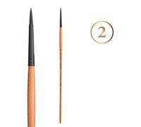 Princeton Catalyst, Series P6400, Round, Size 2. Long-Handled, Acrylic, Multi-Coloured, Gr. 2