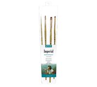 Princeton Imperial Fine Art Oil Brushes, Synthetic Mongoose, 4 Piece Brush Set, Long Handle, For Professionals & Students