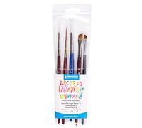 Princeton Lettering Brush Set, 5 x Mixed Brushes, Watercolour, Short Handle, Ideal for Professionals & Students