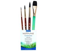 Princeton Neptune Professional Watercolor Brushes 4750 Series - 4pc Soft Synthetic Squirrel Brush Set for Watercolor Painting - Aquarelle 3/4 Inch - Round 2 & 6 & 10 - Artist Paint Brushes