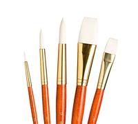 Princeton RealValue Paintbrush, Round 2,8,12, Stroke 3/4, Wash 1/2, Orange