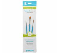 Princeton SelectArtiste Fine Art Multi-Technique Brush Set, 3 x Synthetic Brushes, Mixed Media, For Professionals & Students