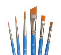Princeton SelectArtiste Fine Art Multi-Technique Brush Set, 6 x Synthetic Brushes, Mixed Media, Ideal for Professionals & Students