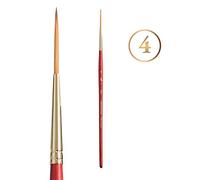 Princeton Series 4050 Synthetic Sable Watercolor Brushes 4 short handle liner