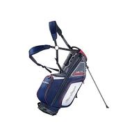 Principal 9.5" Lightweight Golf Stand Bag With 2 Full Length Dividers, 7 Pockets And Padded Dual Strap, Navy/Grey/Red