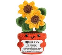 Principal Appreciation Gifts Cool Thank You Gift for Women Lady Boss Leader Coworker Farewell Going Away Leaving Teacher Pastor Christian Birthday Graduation Gifts Christmas Positive Crochet Sunflower