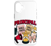 Principal Boss Girl Cute School Leadership Design Case for iPhone 16 Plus
