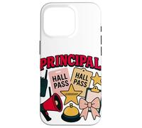 Principal Boss Girl Cute School Leadership Design Case for iPhone 16 Pro