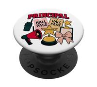 Principal Boss Girl Cute School Leadership Design PopSockets Adhesive PopGrip