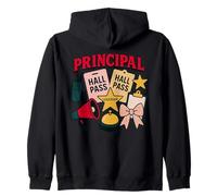 Principal Boss Girl Cute School Leadership Design Zip Hoodie