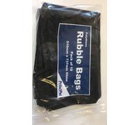 Principal Heavy Duty Rubble Bags, Pack of 10, 737mm x 510mm, Black Polythene